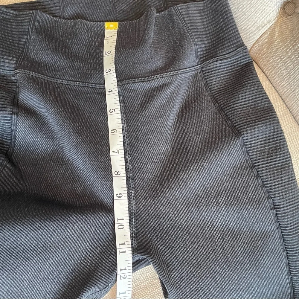 K: Offline By Aerie Leggings Women’s L Charcoal Black Ribbed Leggings High Rise